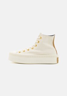 Высокие кроссовки Chuck Taylor All Star Modern Lift Converse, цвет egret/trek tan/gold