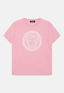 Футболка с принтом Medusa Grca Print Unisex Versace, цвет tutù pink/bianco