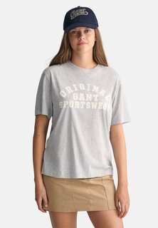 Футболка с принтом Original Sportswear Unisex GANT, цвет light grey melange