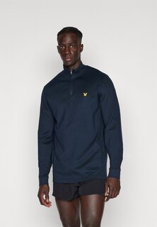 Флисовая толстовка Fly Quarter Zip Lyle &amp; Scott, цвет dark navy