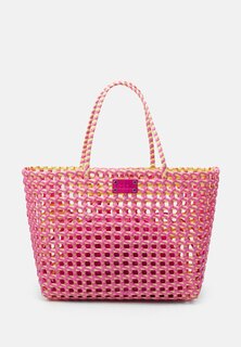 Сумка для покупок Medium Basket MSGM, цвет pink/yellow