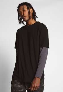 Футболка с длинными рукавами Oversized Shaped Double Layer Tee Urban Classics, цвет darkshadow