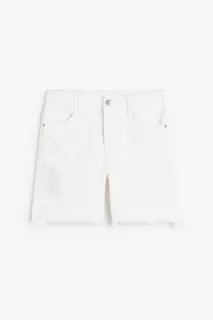 Джинсовые шорты свободного кроя H&amp;M, белый H&M