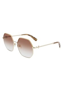 Солнцезащитные очки Longchamp, золотой капучино