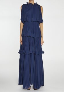 Длинное платье True Decadence Tiered Pliced Ruffle True Decadence, цвет navy