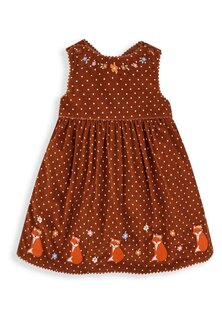 Летнее платье Mouse Applique JoJo Maman Bébé, цвет toffee brown fox