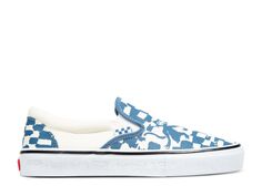 Кроссовки Vans Krooked X Skate Slip-On &apos;Natas For Ray Barbee - Blue Checkerboard&apos;, синий