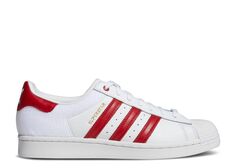 Кроссовки adidas Superstar &apos;Velcro Patches - White Scarlet&apos;, красный