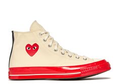 Кроссовки Converse Comme Des Garçons Play X Chuck 70 High &apos;Pristine Red&apos;, кремовый