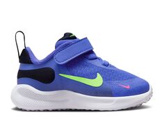 Кроссовки Nike Revolution 7 Td &apos;Ultramarine Lime Blast&apos;, синий