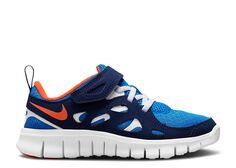 Кроссовки Nike Free Run 2 Ps &apos;Light Photo Blue Orange&apos;, синий