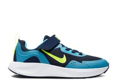 Кроссовки Nike Wearallday Ps &apos;Midnight Navy Volt&apos;, синий