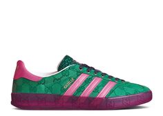 Кроссовки adidas Gucci X Wmns Gazelle &apos;Green Gg Monogram&apos;, зеленый