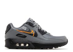 Кроссовки Nike Air Max 90 Next Nature Gs &apos;Multi-Swoosh - Smoke Grey Mandarin&apos;, серый