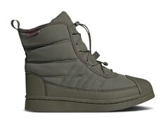 Кроссовки adidas Superstar Boot J &apos;Olive Strata&apos;, зеленый