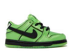 Кроссовки Nike The Powerpuff Girls X Dunk Low Pro Sb Qs Td &apos;Buttercup&apos;, зеленый