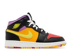 Кроссовки Air Jordan Air Jordan 1 Mid Ss Gs &apos;Championships&apos;, разноцветный