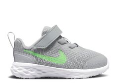 Кроссовки Nike Revolution 6 Td &apos;Light Smoke Grey Green Strike&apos;, серый
