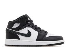 Кроссовки Air Jordan Air Jordan 1 Mid Se Gs &apos;Panda Elephant&apos;, черный