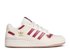 Кроссовки adidas Forum Low &apos;Off White Collegiate Burgundy&apos;, кремовый