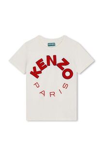 Детская хлопковая футболка Kenzo Kids Kenzo kids, бежевый