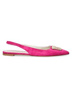 Замшевые туфли Lolita на плоской подошве с пяткой на пятке Bruno Magli, розовый