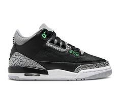 Кроссовки Air Jordan Air Jordan 3 Retro Gs &apos;Green Glow&apos;, черный