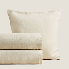 Покрывало Zara Home Washed Linen 400 г/м², песочный
