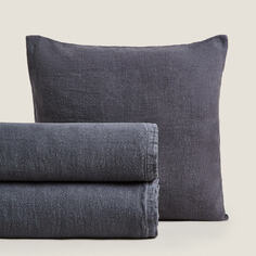 Покрывало Zara Home Washed Linen 400 г/м², синий