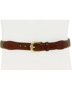 Ремень Brighton Elastic Cord Croco Tab Taper, хаки