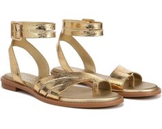 Сандалии Franco Sarto Greene Ankle Strap Flat Sandals, золотой