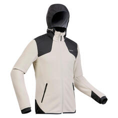 Куртка Quechua SH500 X-Warm флисовая мужская зимняя походная, серый / черный