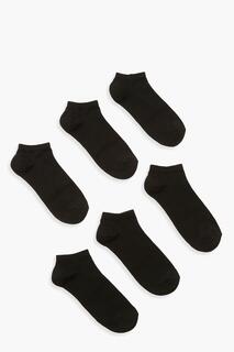 Набор из 6 спортивных носков boohoo, черный