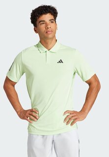 Рубашка-поло Club 3 Stripes Adidas, цвет semi green spark