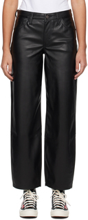 Черные брюки из искусственной кожи Baggy Dad Levi&apos;S, цвет Slippery slope Levis