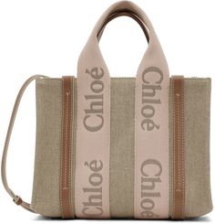 Бежевая маленькая сумка-тоут Woody Chloe, цвет Blushy/Beige