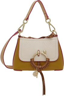 Бежево-коричневая мини-сумка через плечо Joan See By Chloe