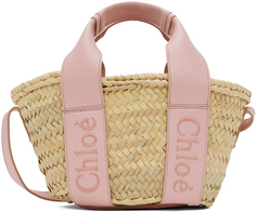 Бежево-розовая сумка-тоут Small Sense Basket Chloe