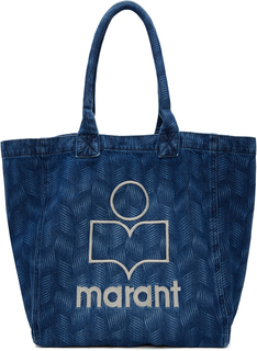 Синяя сумка-тоут с логотипом Yenky Isabel Marant, цвет Blue