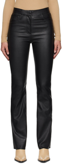 Черные кожаные брюки стрейч Remain Birger Christensen