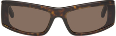Солнцезащитные очки «кошачий глаз» черепаховой расцветки Balenciaga, цвет Havana brown