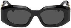 Черные овальные солнцезащитные очки Versace