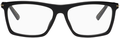 Черные прямоугольные очки Gucci, цвет Black/Black/Transparent