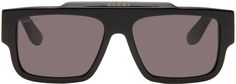 Черные прямоугольные солнцезащитные очки Gucci, цвет Black