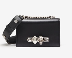 Сумка кросс-боди Alexander McQueen The Biker Mini Jewelled, черный