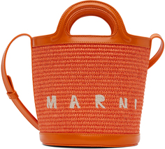 Маленькая оранжевая сумка-мешок Tropicalia Marni