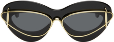 Черные солнцезащитные очки Cateye в двойной оправе Loewe