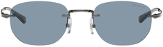 Прямоугольные солнцезащитные очки цвета бронзы и синего цвета Montblanc