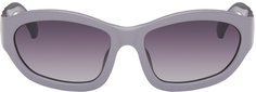 Фиолетовые солнцезащитные очки Linda Farrow Edition Goggle Dries Van Noten