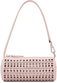 Розовая мини-сумка-тюбик Alaïa